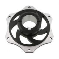 ALUMINIUM SPROCKET CARRIER FOR 40MM AXLE BLACK ANODIZED